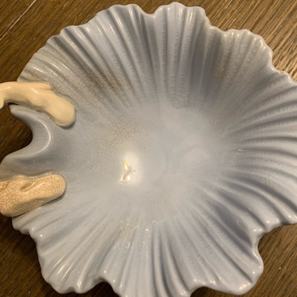 Vintage Falcon Powder Blue Leaf Dish Made in the 1940’s - Picture 9 of 9